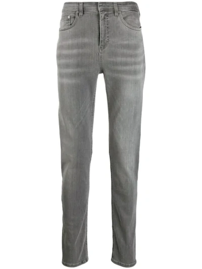 Neil Barrett Distressed Slim-fit Jeans In Grey