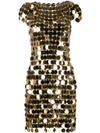 Rabanne Paillette-embellished Chainmail Mini Dress In Gold