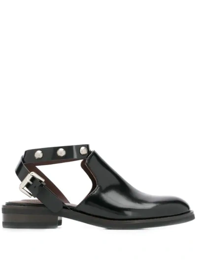 See By Chloé Studded-strap Leather Loafers In Black