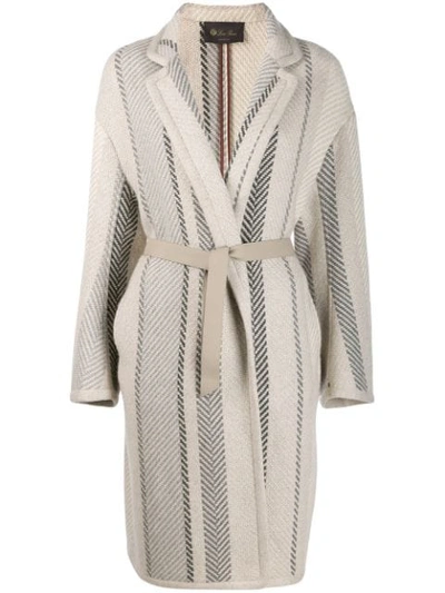 Loro Piana Belted Coat In Neutrals