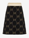 GUCCI GUCCI GG LOGO KNIT SKIRT,579865XKAW314020429