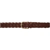 AMI ALEXANDRE MATTIUSSI AMI ALEXANDRE MATTIUSSI BROWN BRAIDED BELT