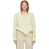 AMI ALEXANDRE MATTIUSSI AMI ALEXANDRE MATTIUSSI OFF-WHITE OVERSIZED LOGO SWEATER