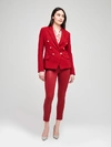 L Agence Kenzie Double Breasted Blazer In Redstone