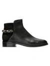 COLE HAAN Idina Chain Leather Ankle Boots