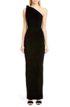 BRANDON MAXWELL GISELLE KNOT TOP COLUMN GOWN,SW119PF19