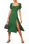 Reformation Lacey Abstract-print Crepe Midi Dress In Jitterbug