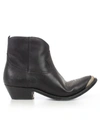 Golden Goose Young Western Bootie In Black Leather