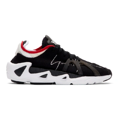 Y-3 Chunky Sole Sneakers In Black,white,red