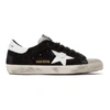 GOLDEN GOOSE GOLDEN GOOSE BLACK AND GREY SUEDE SUPERSTAR SNEAKERS