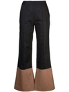 ARIAS TWO-TONE FLARED TROUSERS