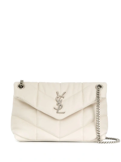 Saint Laurent Loulou Shoulder Bag In Neutrals