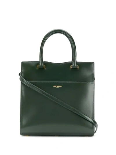 Saint Laurent Small Uptown Tote Bag In Green