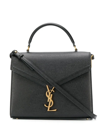 Saint Laurent Cassandra Medium Top Handle Bag In Black