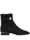 TOD'S SIDE BUTTON ANKLE BOOTS