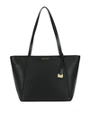 MICHAEL KORS WHITNEY BLACK LEATHER LARGE TOTE