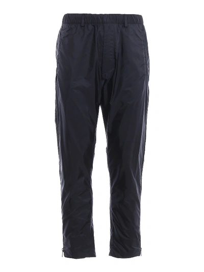 Prada Nylon Pull On Trousers In Blue