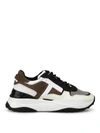 TOD'S COLOUR BLOCK SPORTY LACE-UP SNEAKERS
