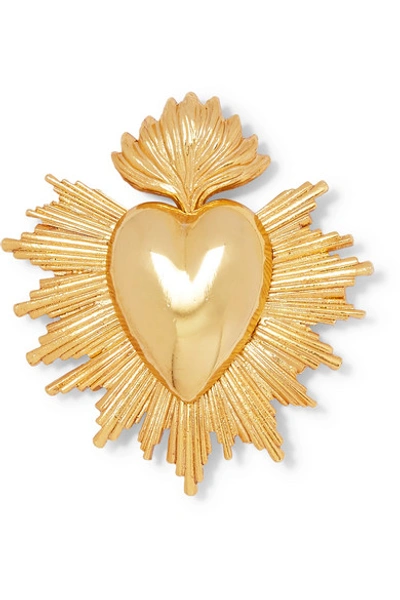 Oscar De La Renta Sacred Heart Gold-tone Brooch