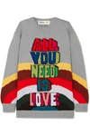 STELLA MCCARTNEY + THE BEATLES ALL YOU NEED IS LOVE OVERSIZED INTARSIA WOOL jumper