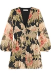 ZIMMERMANN ESPIONAGE FLORAL-PRINT SILK-CREPON PLAYSUIT