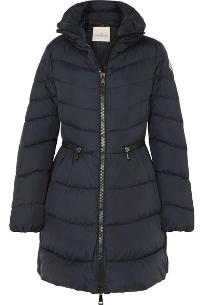 Moncler Quilted Shell Down Jacket In Navy