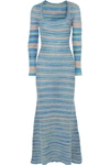 JACQUEMUS PEROU STRIPED KNITTED MAXI DRESS