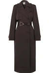 BOTTEGA VENETA BELTED DOUBLE-BREASTED SHELL TRENCH COAT