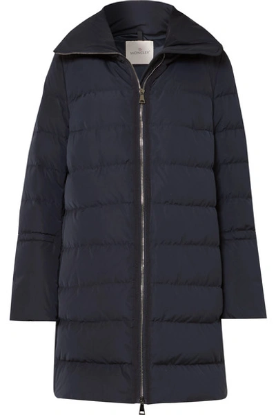 Moncler Quilted Shell Down Jacket In Midnight Blue