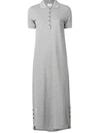 Thom Browne Rwb-stripe Polo Shirt Dress In Grey