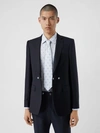 BURBERRY English Fit Triple Stud Wool Mohair Tailored Jacket