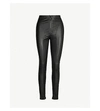 OFF-WHITE HIGH-RISE SKINNY STRETCH-LEATHER LEGGINGS
