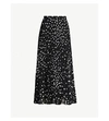 STELLA MCCARTNEY POLKA-DOT PLEATED CHIFFON MIDI SKIRT