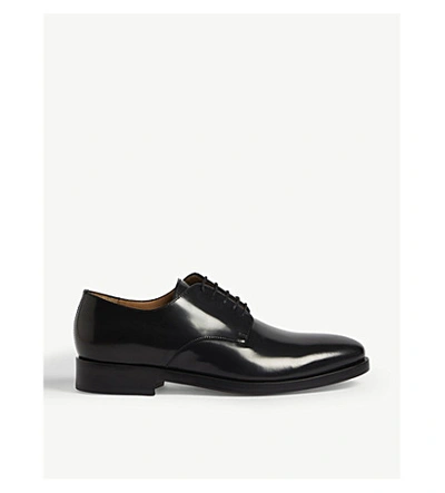 Sandro Leather Derby Shoes In Black