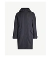 TED BAKER DRAWSTRING-HOOD ASYMMETRIC-HEM SHELL JACKET