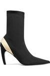 PROENZA SCHOULER RUBBER-TRIMMED STRETCH-KNIT SOCK BOOTS