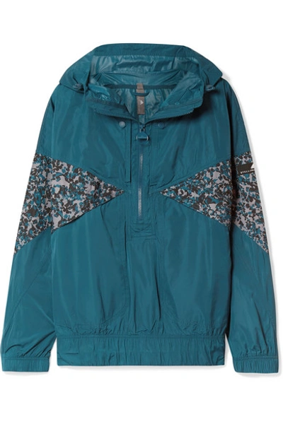 Adidas By Stella Mccartney Light Technical Shell Jacket In Teal