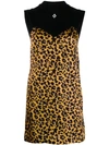 MARCELO BURLON COUNTY OF MILAN CROSS COUNTY LEOPARD DRESS