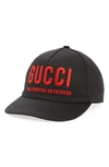 GUCCI EMBROIDERED LOGO BASEBALL CAP,5962113HI49