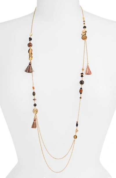 Gas Bijoux Platine Long Necklace In Gold