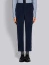 Thom Browne Navy Slim-fit Cropped Garment-dyed Cotton-corduroy Trousers In Blue