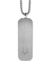 BULOVA MEN'S TUNING FORK LOGO DOG TAG PENDANT NECKLACE IN STAINLESS STEEL, 26" + 2" EXTENDER WOMEN'S SHOES