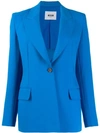 Msgm Single-breasted Blazer In Blue