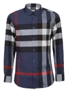 Burberry Windsor House-check Cotton-blend Shirt In Carbon Blue Ip Check
