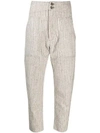 ISABEL MARANT ÉTOILE STRIPED CROPPED TROUSERS