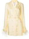 ALICE MCCALL ALICE MCCALL FAVOUR FEATHER-EMBELLISHED JACKET - YELLOW