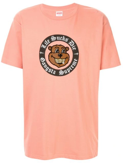 Supreme Life S*cks Die Tee In Pink