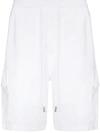 Vilebrequin Logo-patch Slubbed-linen Cargo Shorts In White