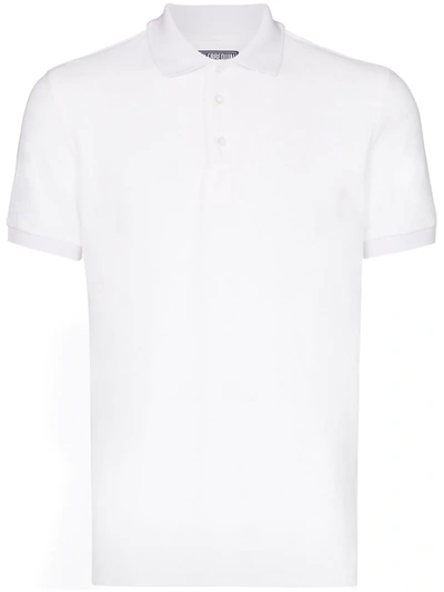 Vilebrequin Terry Cotton Pacific Polo Shirt In White
