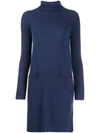 ALLUDE LONG SLEEVE KNITTED DRESS